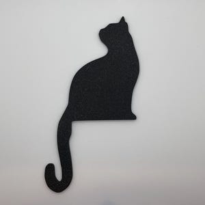 黒猫のドア枠飾り - かわいいハロウィン猫の壁飾り - 面白い覗き猫の看板 - 猫好きのためのカスタムカラーホームアクセント