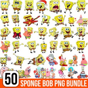 Paquete de imágenes PNG de Bob Esponja, Bob Esponja PNG, Patricio PNG, imágenes prediseñadas de Bob Esponja, Bob Esponja Pantalones Cuadrados, Bob Esponja para Cricut, descarga instantánea