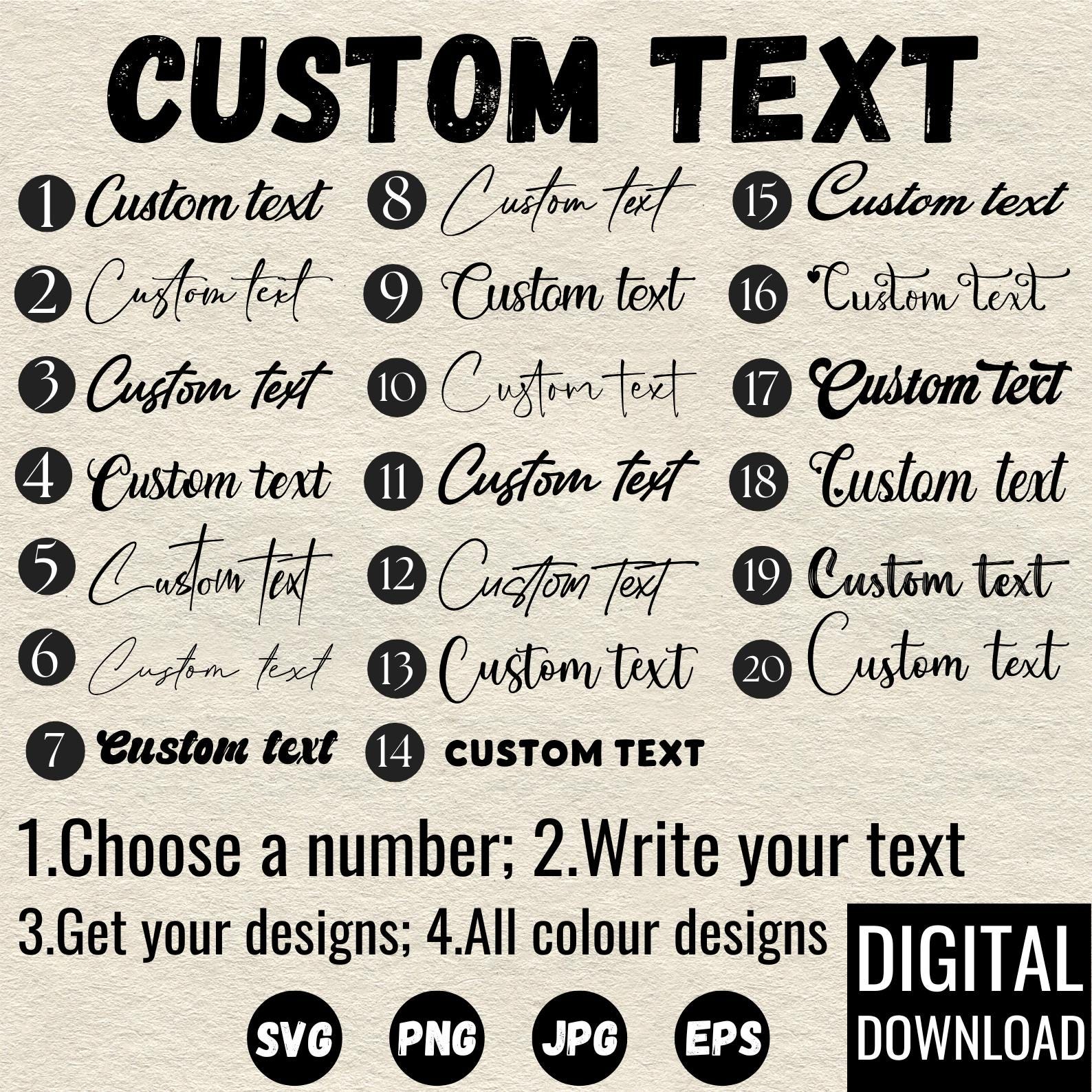 Custom Name Svg, Custom Text Svg, Custom Name Calligraphy, Create ...