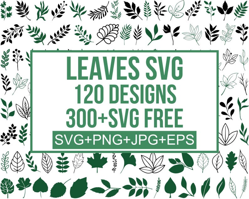 Leaves Svg Bundle, Wreath Leaf Svg, Hand Drawn Leaves Svg, Paper Leaves ...