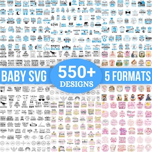 Pacchetto di file SVG per neonati, SVG per neonati, SVG per body da neonato, PNG per baby shower, citazioni divertenti per neonati, disegni per bambini e bambine, file di taglio per Cricut, download digitale