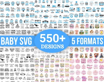 Baby Svg Bundle, Newborn Svg, Baby Onesie Svg, Baby Shower Png, Funny Baby Quotes, Boy Girl Designs, Cricut Cut Files, Digital Download