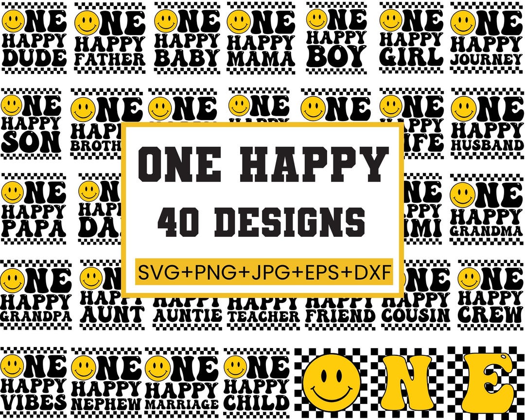 One Happy Dude Birthday SVG Bundle, Matching Family PNG, First Birthday ...