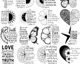 Christian Faith Svg, Christian Faith Bible Scripture Quotes Svg, Bundle, Religious Svg, Scripture Svg, Faith Svg, Blessed Svg, Bible Verse