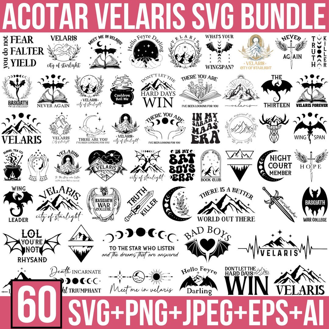 Acotar Velaris Svg Bundle, Velaris City of Starlight Acotar, the Night ...