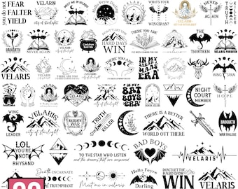 Acotar Velaris Svg Bundle, Velaris City of Starlight Acotar, The Night Court Svg, Court of Dreams, Fourth Wing, Sarah J Maas Svg, For Cricut