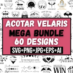 Paquete SVG de Acotar Velaris, Acotar: Ciudad de la Luz Estelar de Velaris, SVG de La Corte Nocturna, Corte de los Sueños, Cuarta Ala, SVG de Sarah J Maas, Cricut