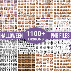 1100+ Halloween Mega SVG PNG Bundle, Funny Spooky Vibes Png, Cute Retro Fall Clipart, Trick Or Treat, Horror Ghost Pumpkin Witch Designs