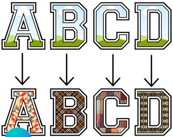 Canva Frame Letter Templates, Photo Letter Alphabet, Editable Canva Alphabet Frames, Easy Photo Letter Design, Varsity Letters Template