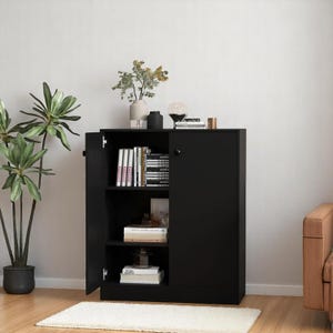 2-Door Storage Cabinet with Shelves – Sideboard Buffet Cabinet for Kitchen, Dining Room, Entryway, Hallway Organizer