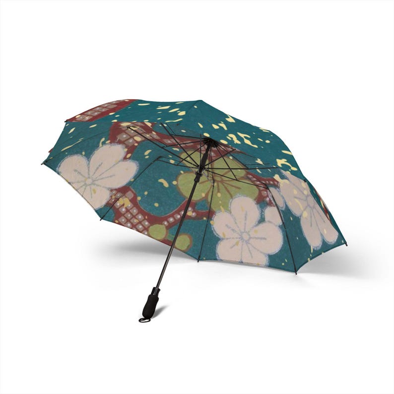 Pharmacy Pattern Print Automatic Foldable Umbrella