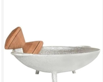 Cast Iron Asanka & Wooden Pestle | Traditional Côte d’Ivoire Grinding Bowl |