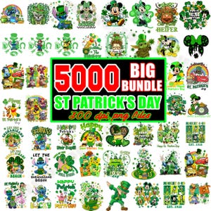 St Patrick's Day Cartoon PNG Bundle (5000+ Files) Digital Download