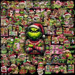 100k+ Grinch Christmas PNG Bundle,christmas Designs, Holiday Sublimation Clipart (Instant Download)