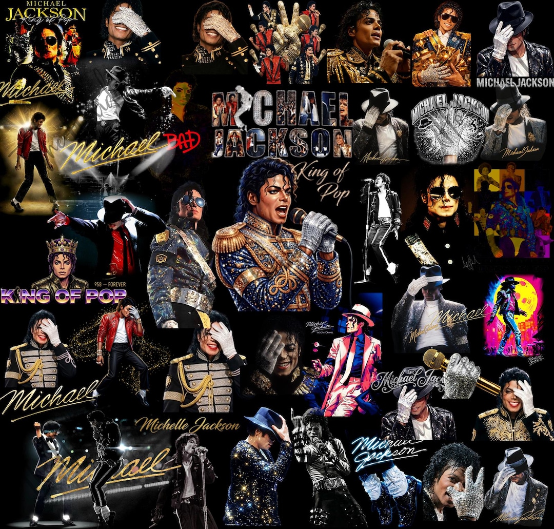 120+ Michael Jackson King of Pop PNG Design, Halftone Graphic Tee