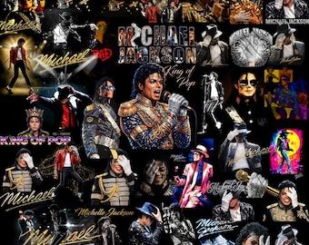 Plus de 120 créations Michael Jackson King of Pop PNG, t-shirt graphique en demi-teintes, T-shirt imprimé MJ, affiche PNG, papier peint pour verre, fichiers à téléchargement numérique.