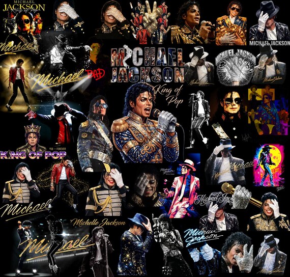 120+ Michael Jackson King of Pop PNG Design, Halftone Graphic Tee, MJ Prints T-Shirt, Poster PNG, Tumbler Wrap, Digital Download Files.