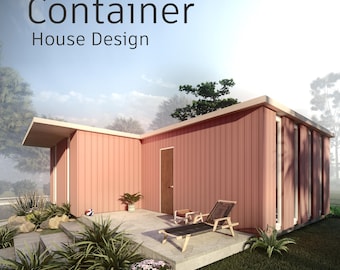 Custom Container House Plan, Tiny House Plan, Floor Plan, Small House Plan, Exterior Elevation Views, Electrical Layout, Foundation Plan