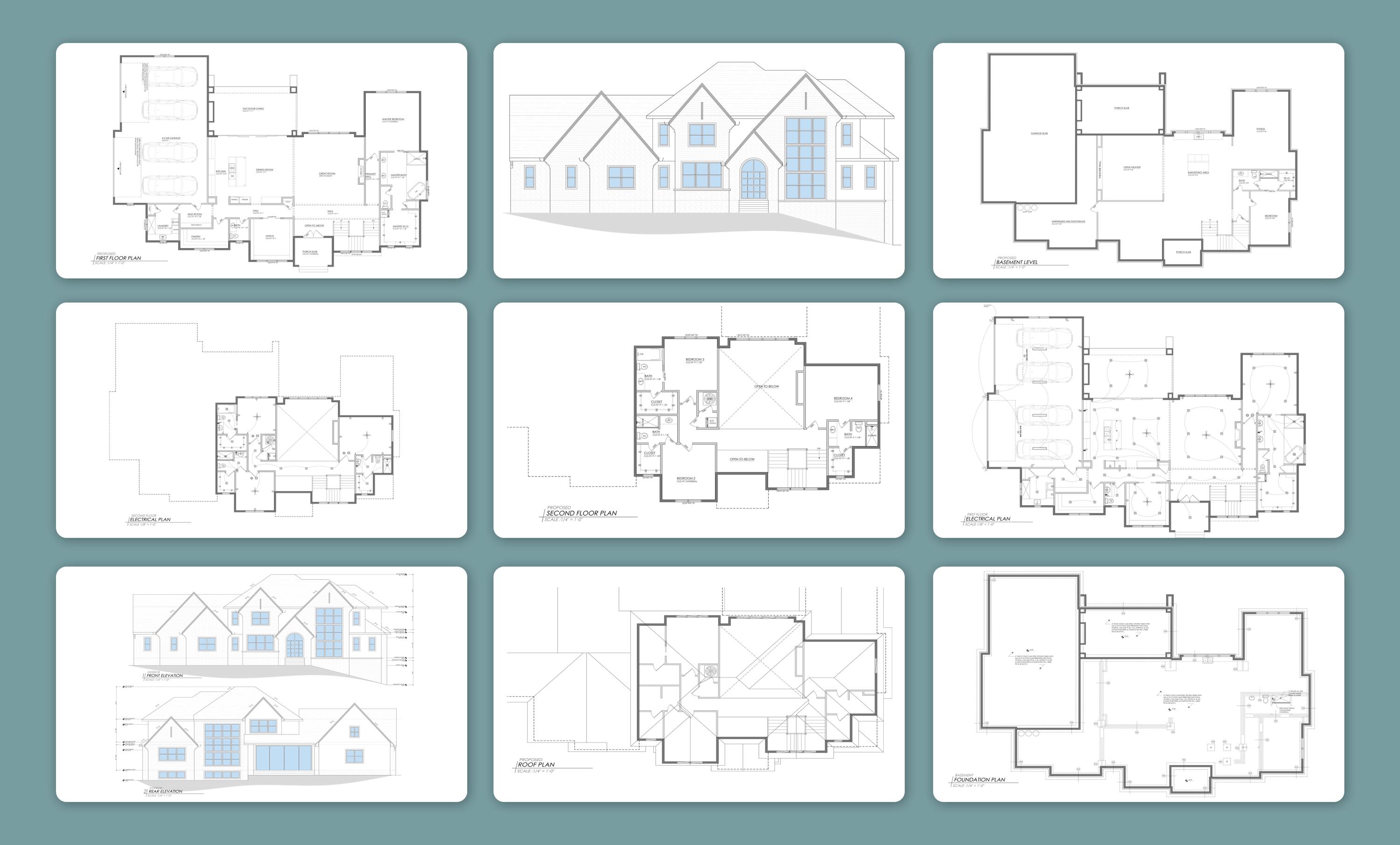 Custom House Construction Plans: Permit-ready Home Design (PDF/DWG) - Etsy