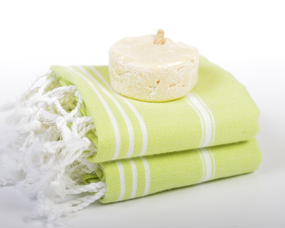 2 Light Green Hand Towels Turkish Towel High Quality Cotton Etsy