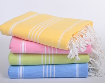 4 turkish towel, peshtemal, body towel, bath towel, quick dry, highly absorbent, light to pack, throws, spa, yoga towel,