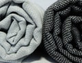 2 turkish towels, gray \u00a7 black, great quality, light to pack, quick dry, highly absorbent bath towel, tablecloth, throws, hamam towel product logo