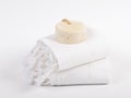 SALE.. turkish hand towel, 2 white peshkir, cotton, lightweight, very soft, baby blanket, quick dry,  kitchen towel, good quality, tea towel product logo