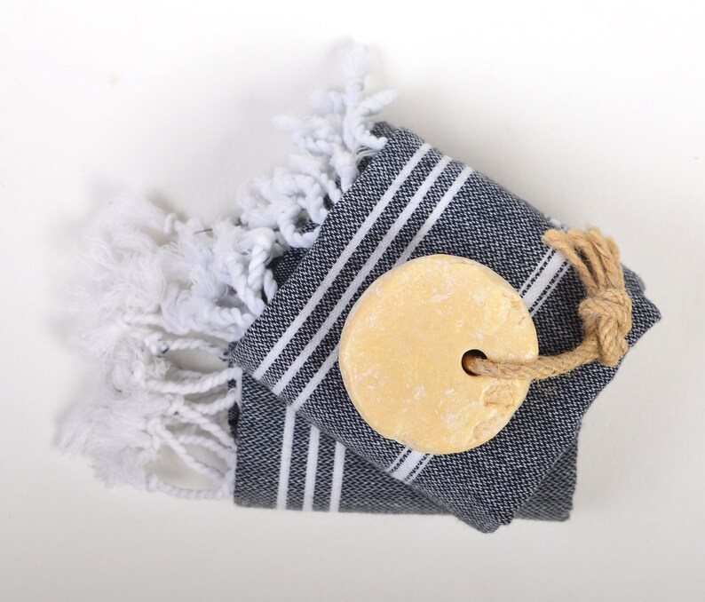 2 Black Turkish Hand Towels, Peshkir, Baby Blanket, Baby Towel, Black