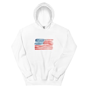 Unisex American Flag Hoodie – USA Patriotic Hooded Sweatshirt