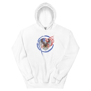 Unisex American Flag Hoodie – USA Patriotic Hooded Sweatshirt