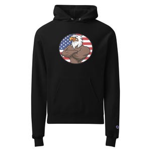 Unisex American Flag Champion Hoodie – USA Patriotic Pullover