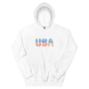 Unisex American Flag Hoodie – USA Patriotic Hooded Sweatshirt