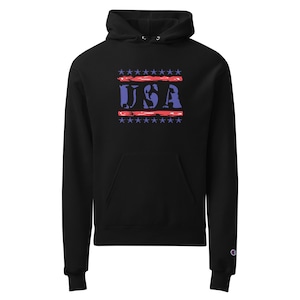 Unisex American Flag Champion Hoodie – USA Patriotic Pullover