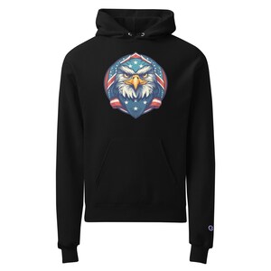 Unisex American Flag Champion Hoodie – USA Patriotic Pullover