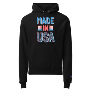 Unisex American Flag Champion Hoodie – USA Patriotic Pullover