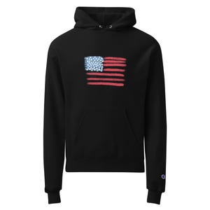 Unisex American Flag Champion Hoodie – USA Patriotic Pullover