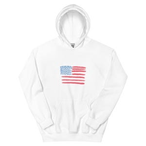 Unisex American Flag Hoodie – USA Patriotic Hooded Sweatshirt