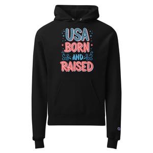 Unisex American Flag Champion Hoodie – USA Patriotic Pullover
