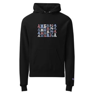 Unisex American Flag Champion Hoodie – USA Patriotic Pullover