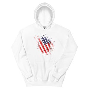 Unisex American Flag Hoodie – USA Patriotic Hooded Sweatshirt