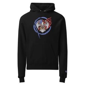 Unisex American Flag Champion Hoodie – USA Patriotic Pullover