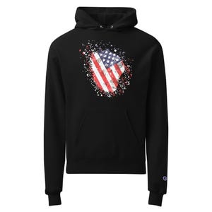 Felpa con cappuccio unisex American Flag Champion – Felpa patriottica USA