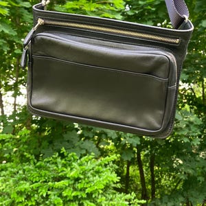 Coach Vintage Black Leather/ Zip Slim Pouch Waist Bag - Etsy Coach Vintage Black Leather/ Zip Slim Pouch Waist Bag - Etsy
