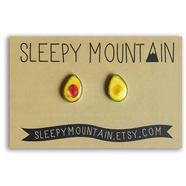 Avocado Earrings - Sleepy Mountain Studs