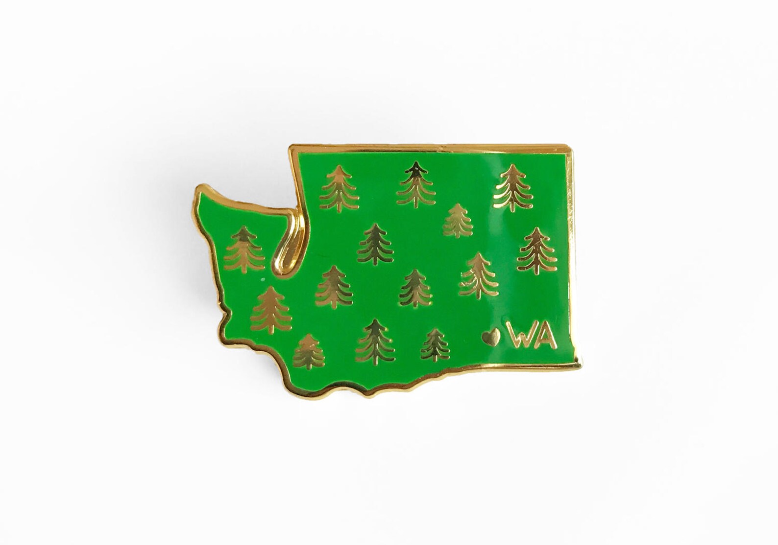Washington Enamel Pin Washington State Trees Pin Etsy