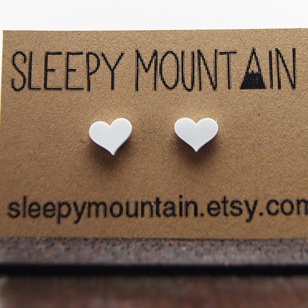 Heart Stud Earrings - Heart Studs by Sleepy Mountain