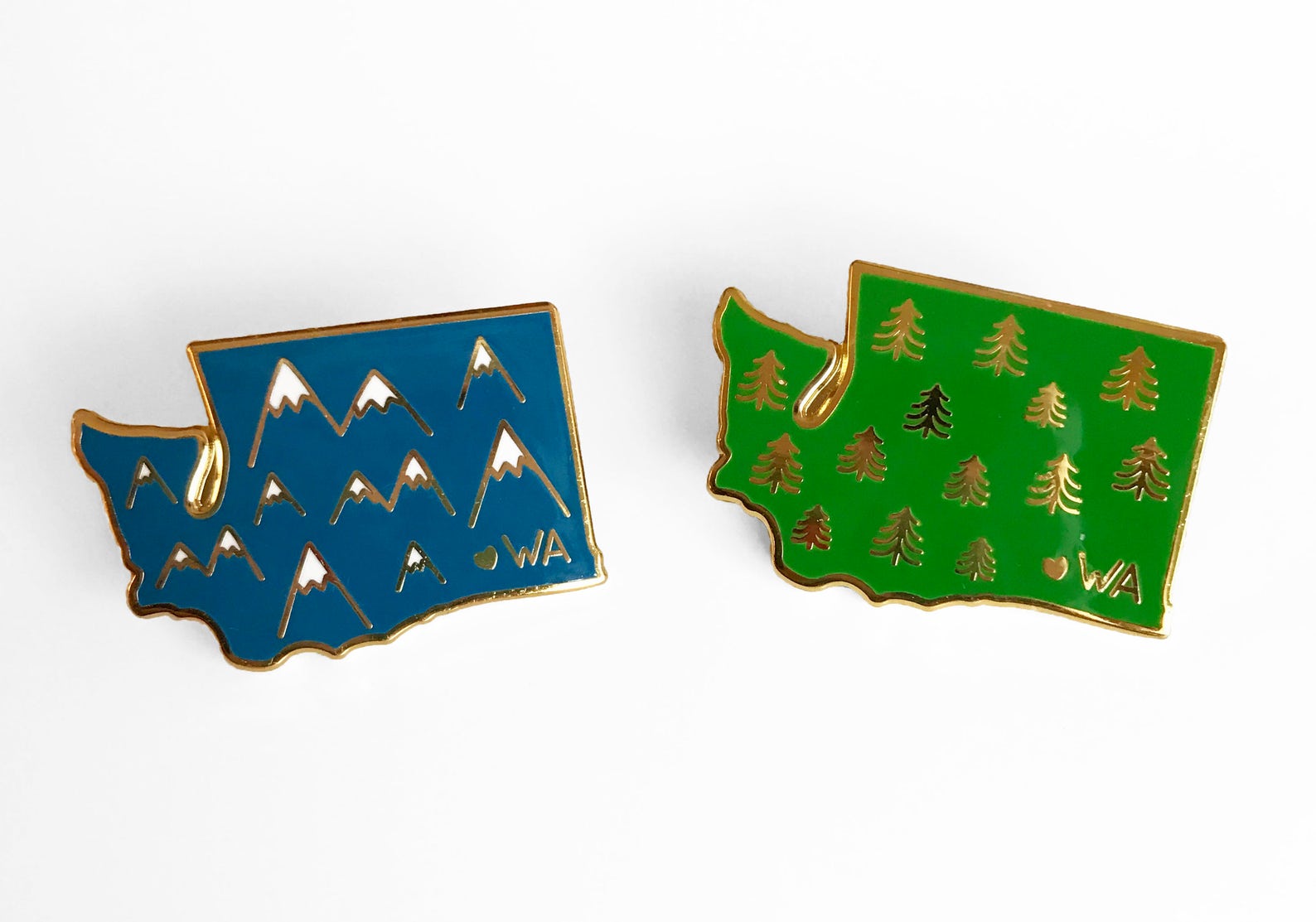 Washington Enamel Pin Washington State Trees Pin Etsy