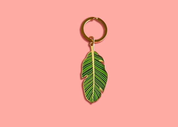 Banana Leaf Keychain Keychain For Women Plant Leaf Nature Etsy