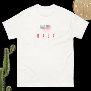 MAGA Patriotic T-Shirt – Distressed USA Flag Tee – Make America Great Again Shirt – Conservative Political Statement Shirt – Pro Trump Gift