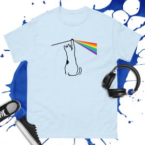 Pride Cat T-Shirt – Funny LGBTQ+ Rainbow Tee – Laser Cat Meme Shirt – Pride Month Gift – LGBTQ Humor Unisex Shirt